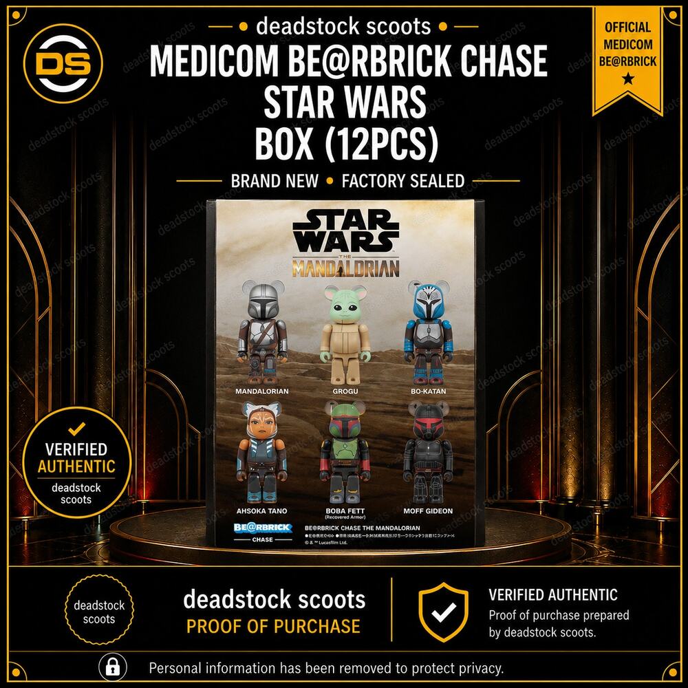 Medicom BE@RBRICK CHASE Star Wars Series 2 Mandoverse Sealed Case 12 Boxes